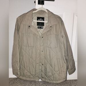 Hollister Womens Khaki/Green/Tan Lightweight Quilted Jacket/Shacket
